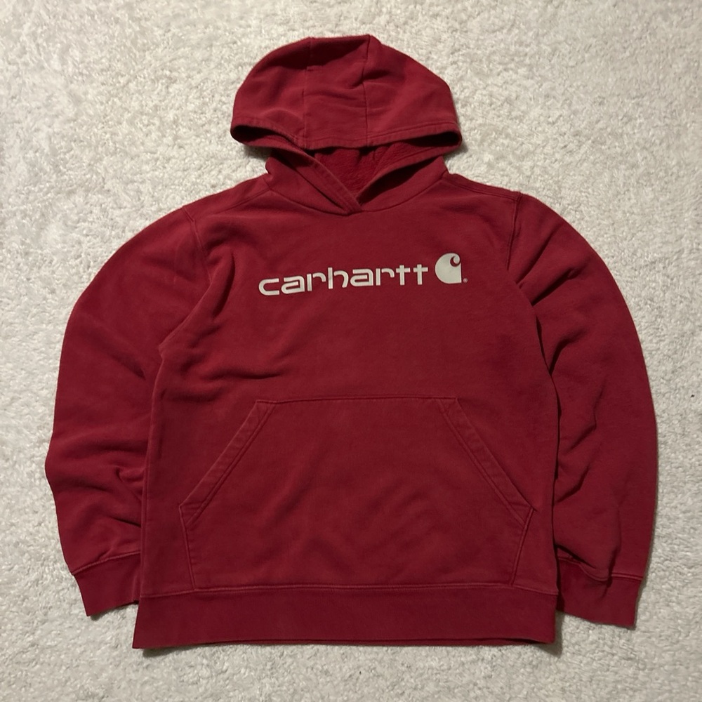 Carhartt Men's Red Vintage Hoodie